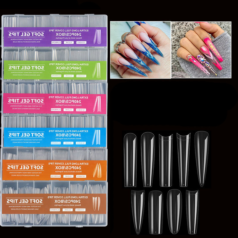 Nail Art Xxl - 240 pezzi XXL unghie finte unghie