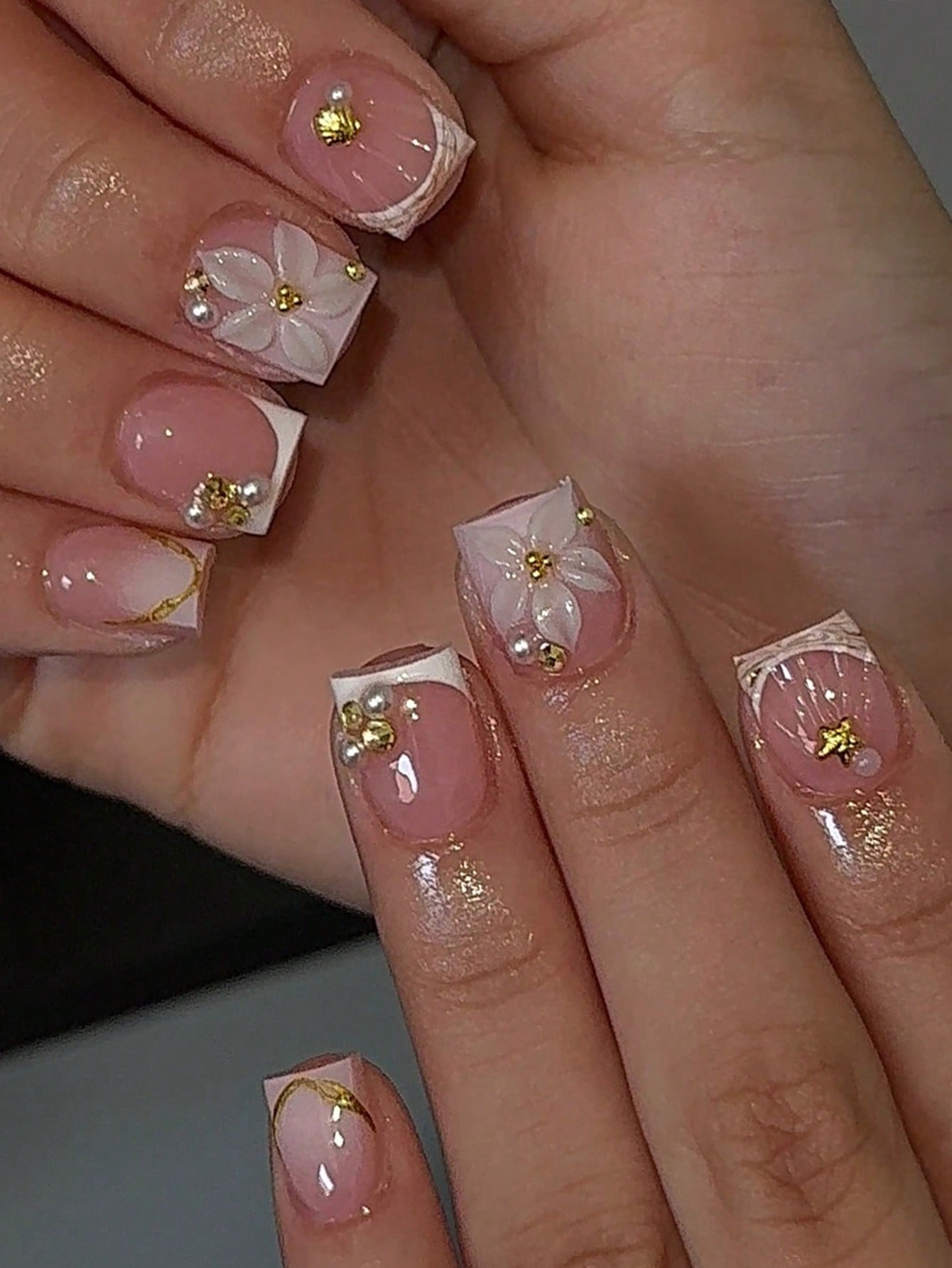 Nail Art Jelly - 24 pezzi di unghie finte quadrate