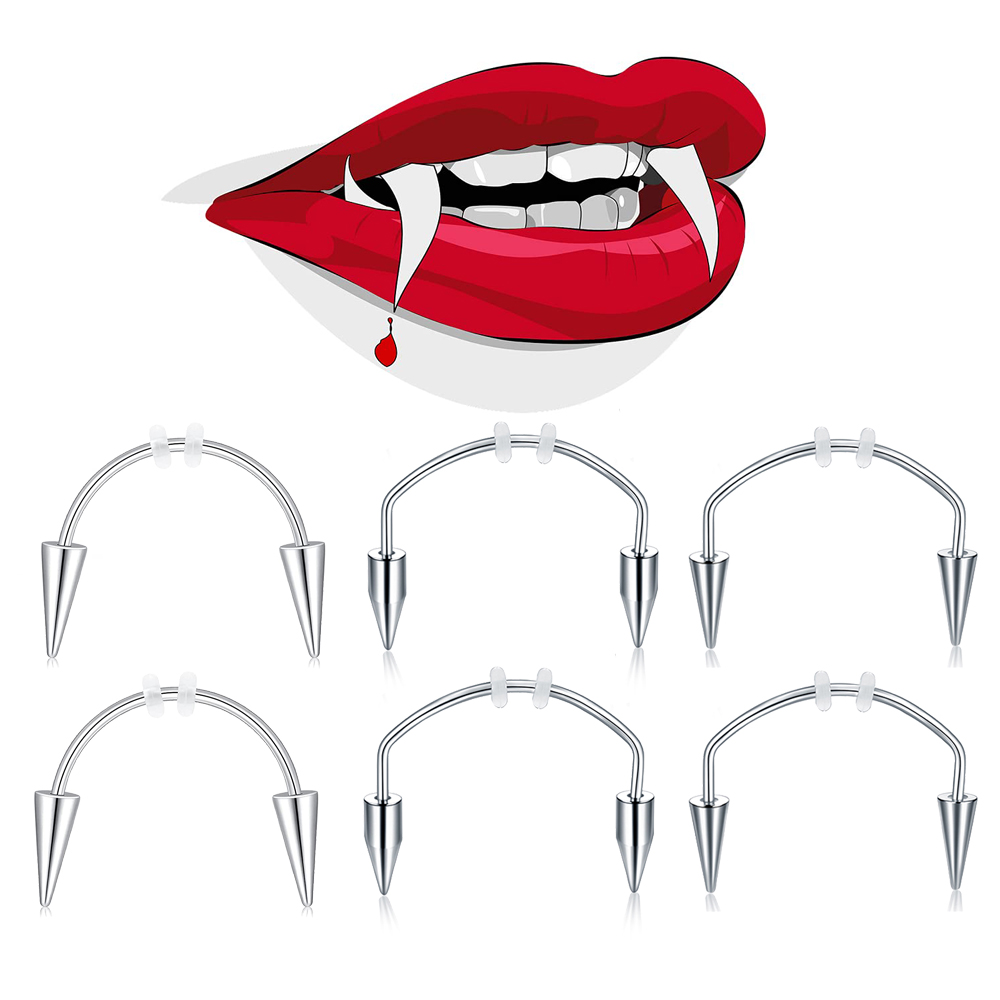 Nail Art Vampire - WKOUD 2 pezzi Piercing denti di