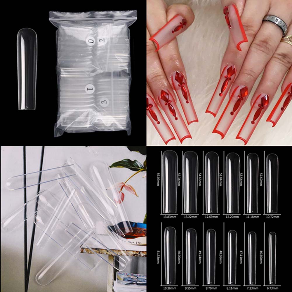 Nail Art Xxl - 120pcs XXXL Clear/Nature punte lunghe per