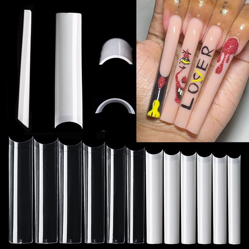 Nail Art Xxl - 500 Pcs quadrato lungo senza punte