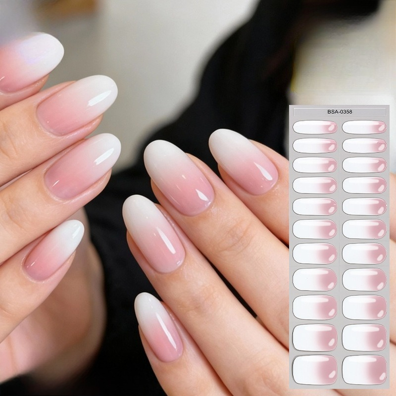 Nail Art Natural Simple - Adesivo per Unghie Sfumato Rosa e