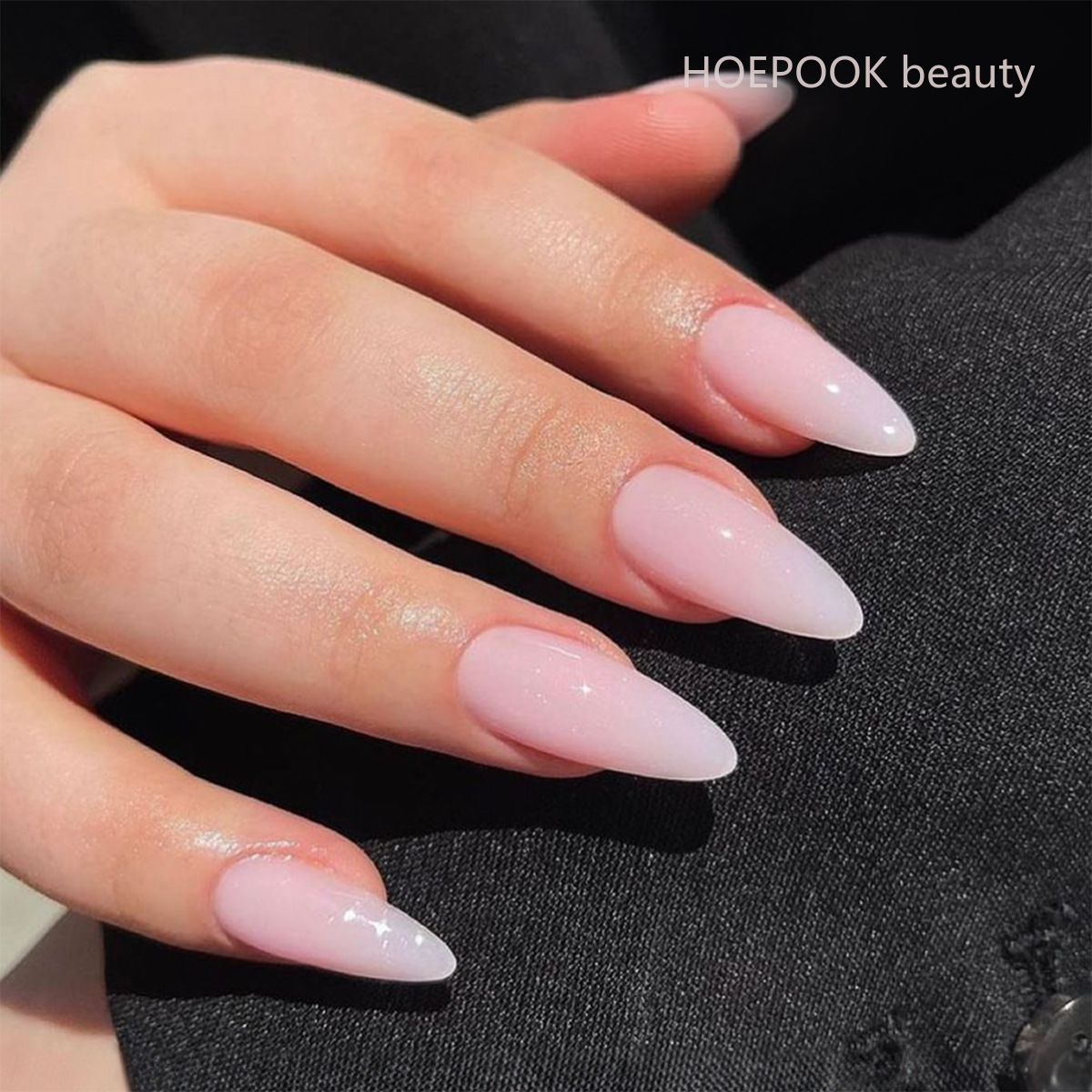 Nail Art Natural Simple - 24 pezzi rosa sfumato mandorla stampa