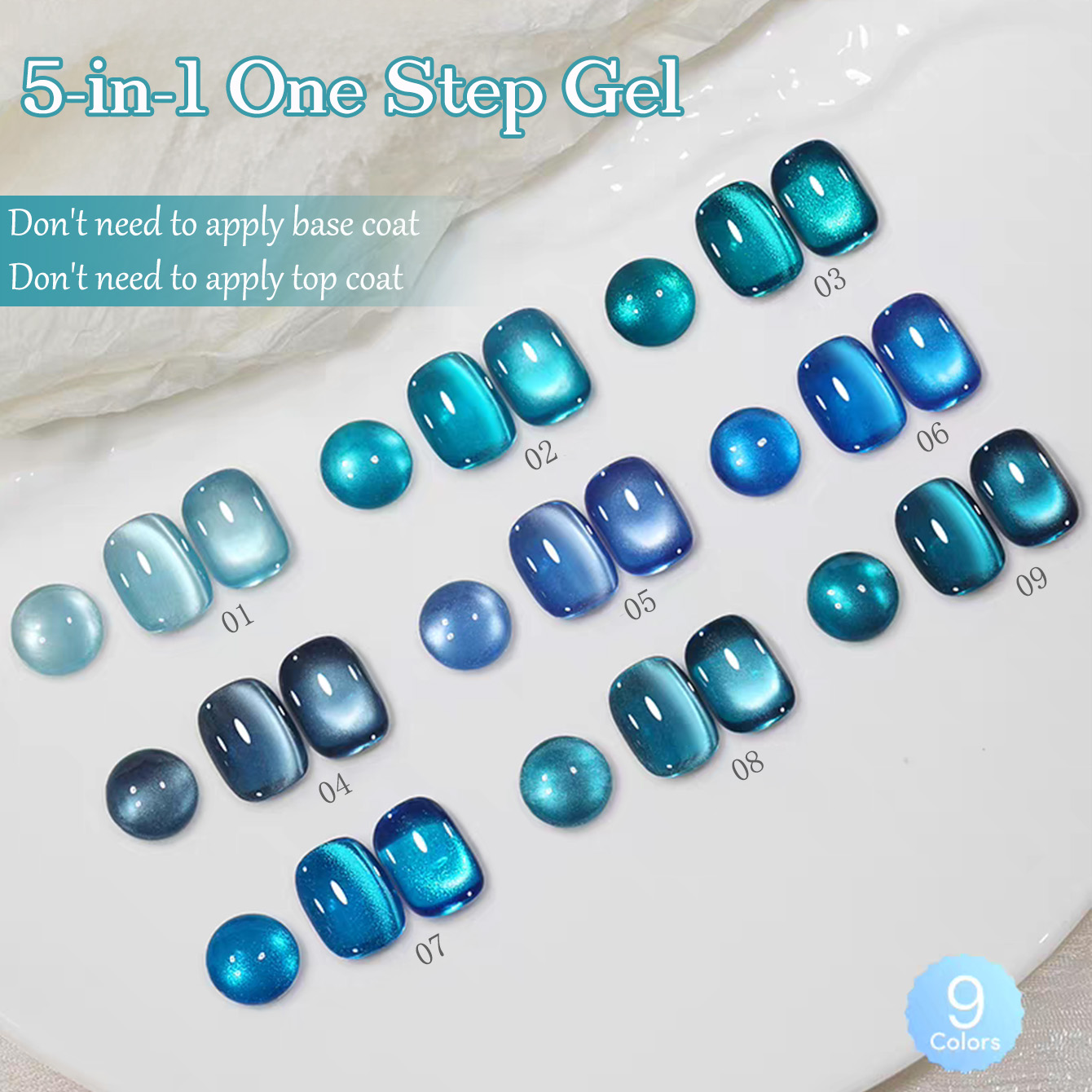1 pz SHAKA Smalto Gel 5 in 1 E - Nail Art Ice Blue recensione e prezzo