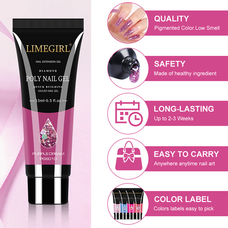 LIMEGIRL Kit Unghie 15ml, Set  - Nail Art Extension Cat Eye recensione e prezzo