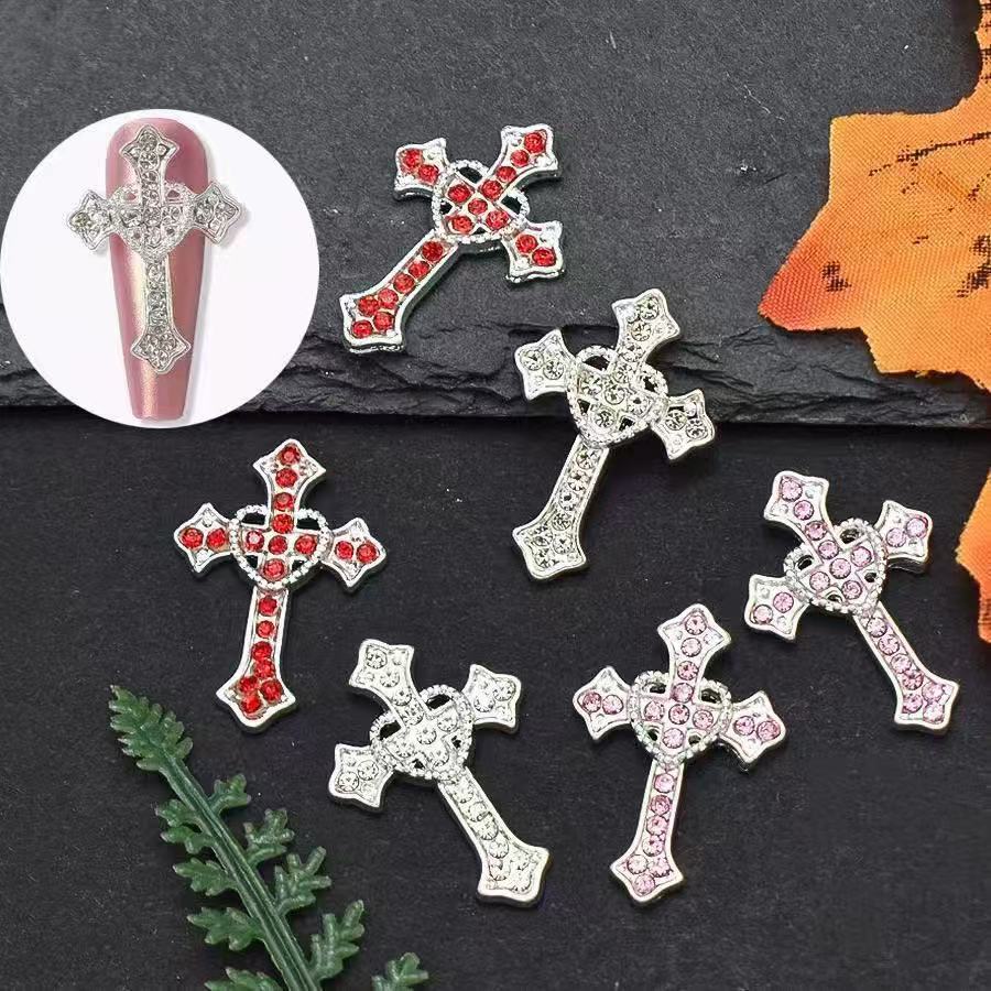 5 pezzi XXL croce d'argento lu - Nail Art Xxl recensione e prezzo