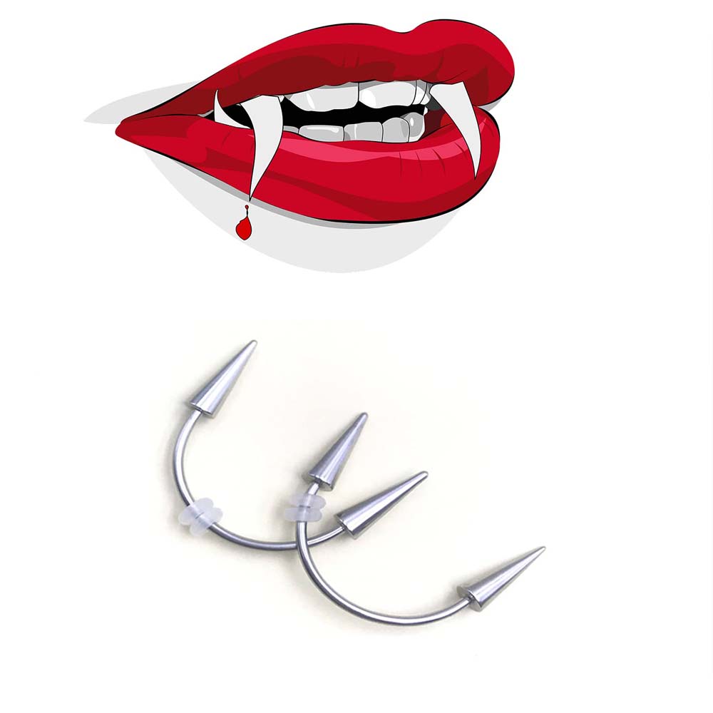 WKOUD 2 pezzi Piercing denti d - Nail Art Vampire recensione e prezzo