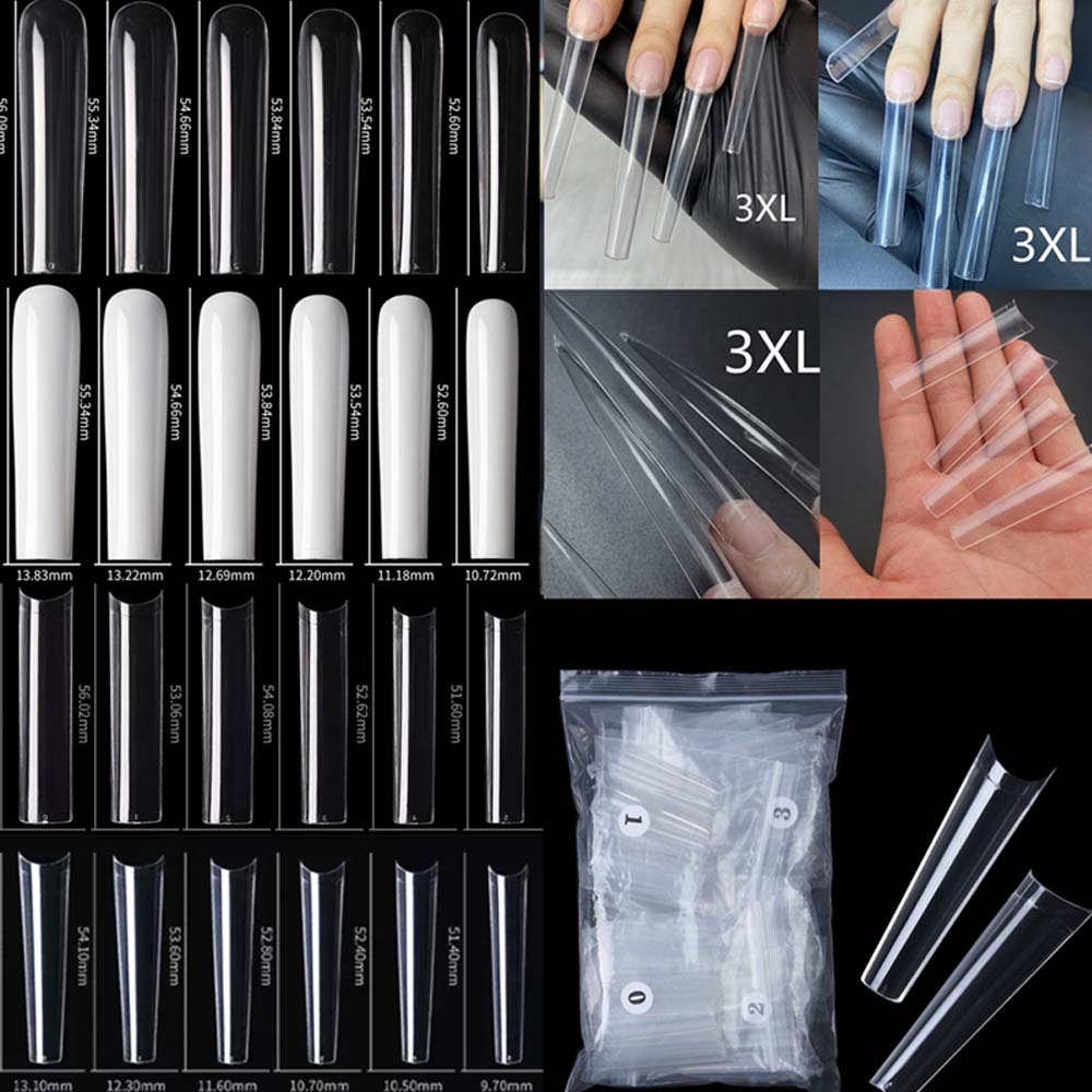 120pcs XXXL Clear/Nature punte - Nail Art Xxl recensione e prezzo