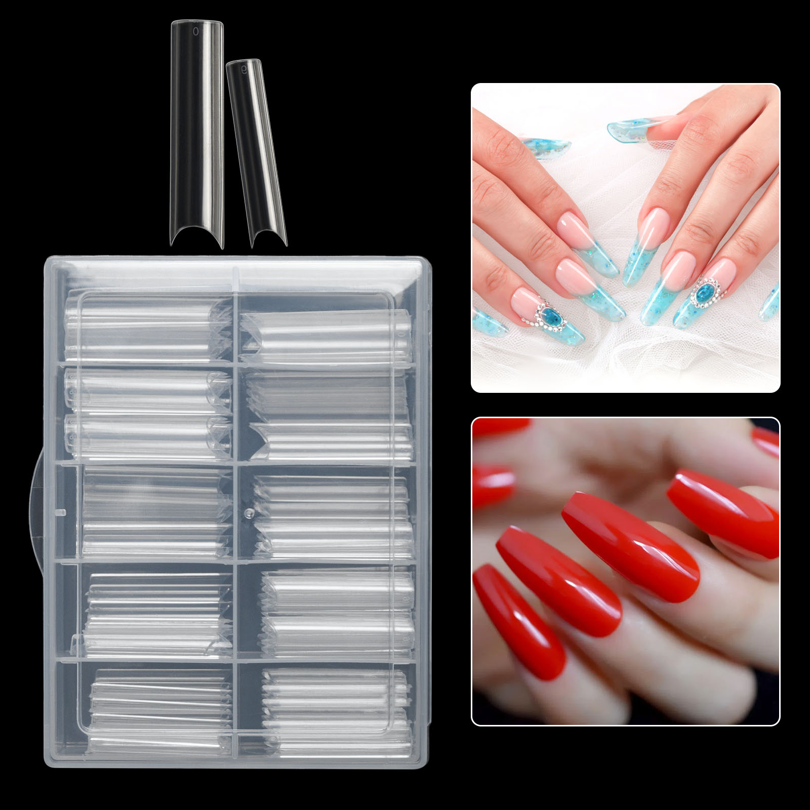 100 pz/scatola XXL Punte Per U - Nail Art Xxl recensione e prezzo