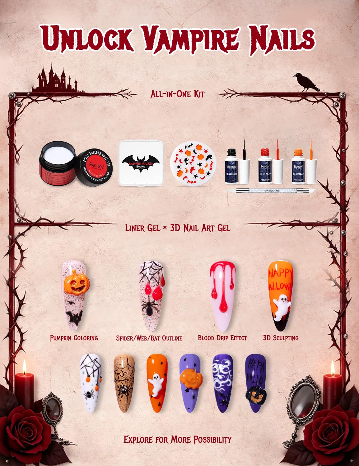 Beetles Gel per Unghie 3D Bian - Nail Art Vampire recensione e prezzo