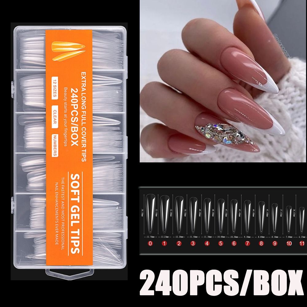 240 Pezzi/Scatola Unghie Finte - Nail Art Xxl recensione e prezzo