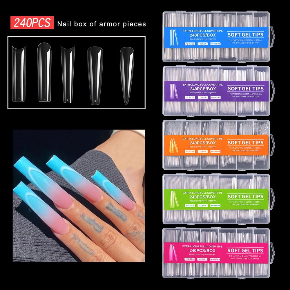 240 Pezzi/Scatola Unghie Finte - Nail Art Xxl recensione e prezzo