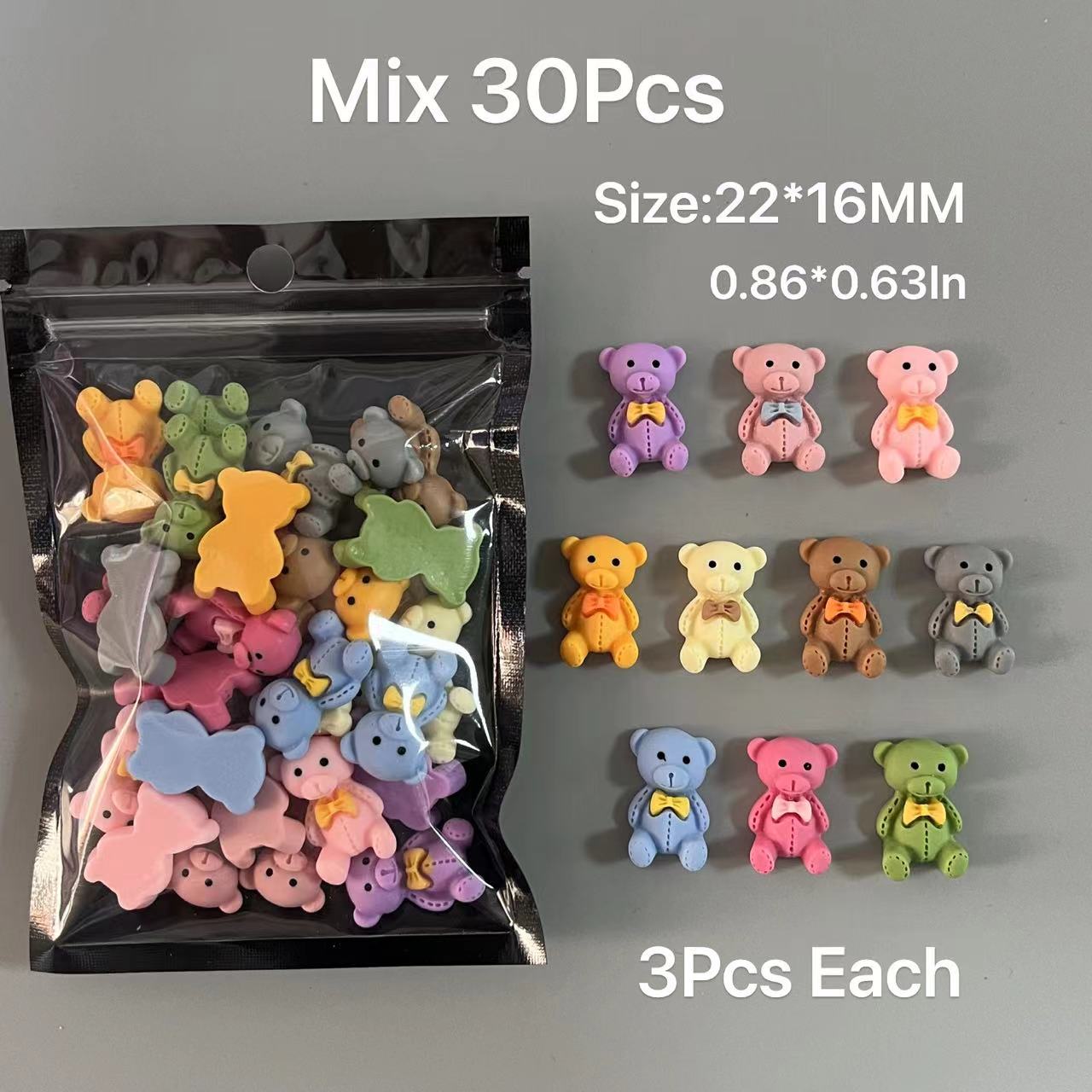 30 Pz Mix Cartoon Orso Conigli - Nail Art Xxl recensione e prezzo