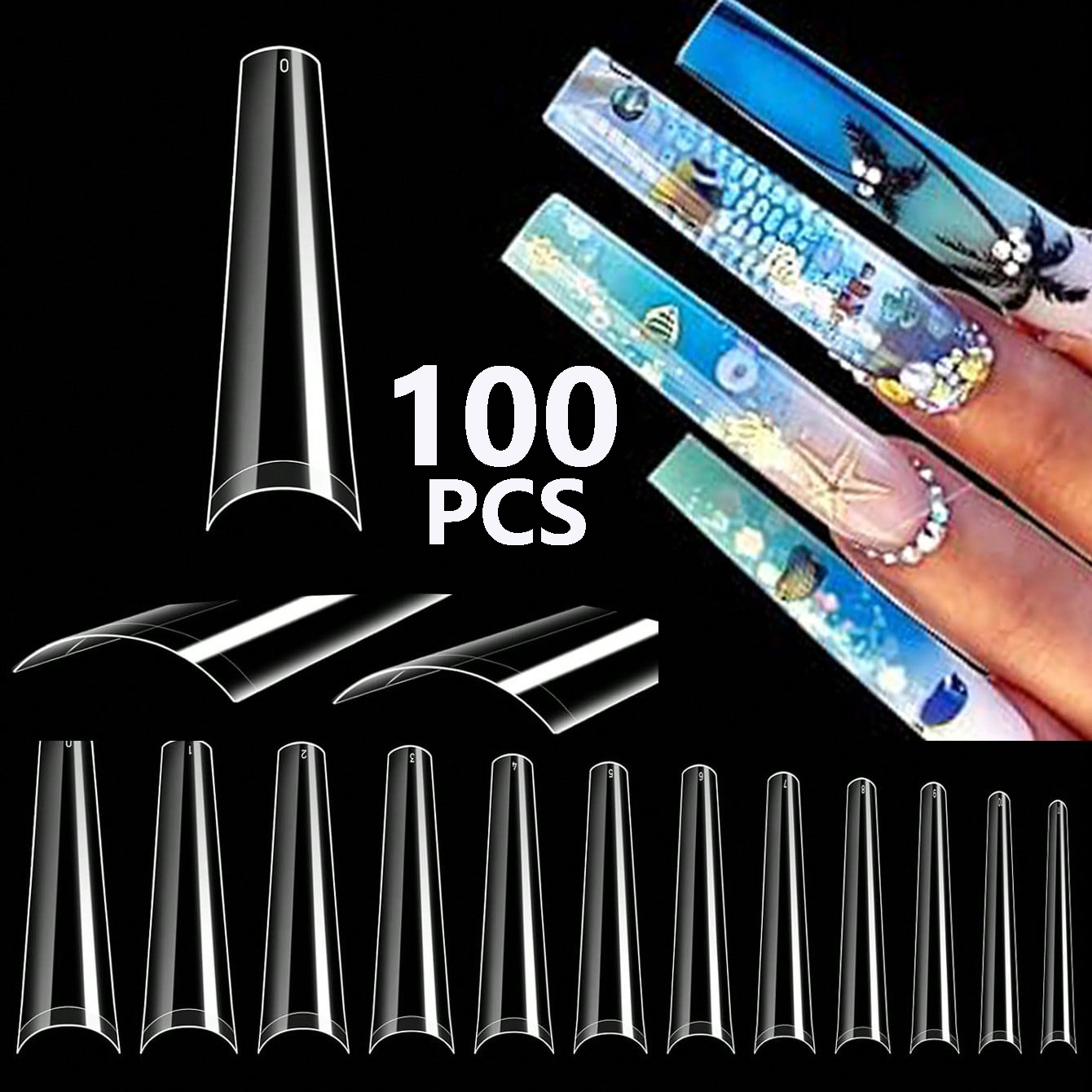 100 pezzi XXL punte per unghie - Nail Art Xxl recensione e prezzo