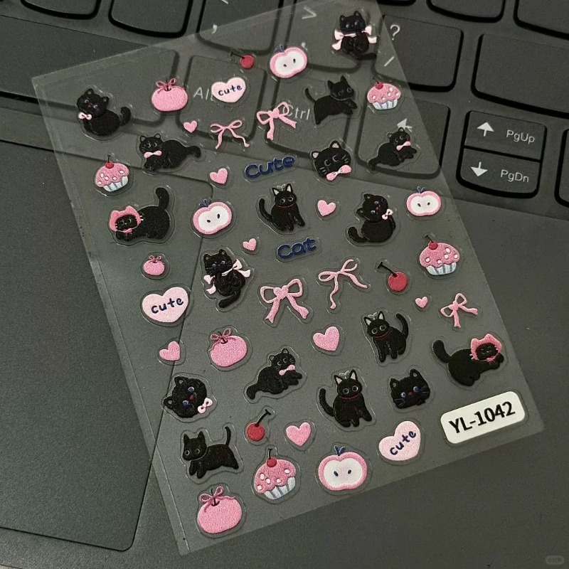 Adesivo 3D a Rilievo Gatto Ner - Nail Art Jelly recensione e prezzo